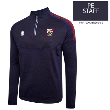RIDGEWAY ACADEMY PE STAFF - DUAL PERFORMANCE TOP WITH RED TRIM