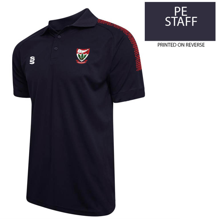 RIDGEWAY ACADEMY PE STAFF - DUAL POLO WITH RED TRIM
